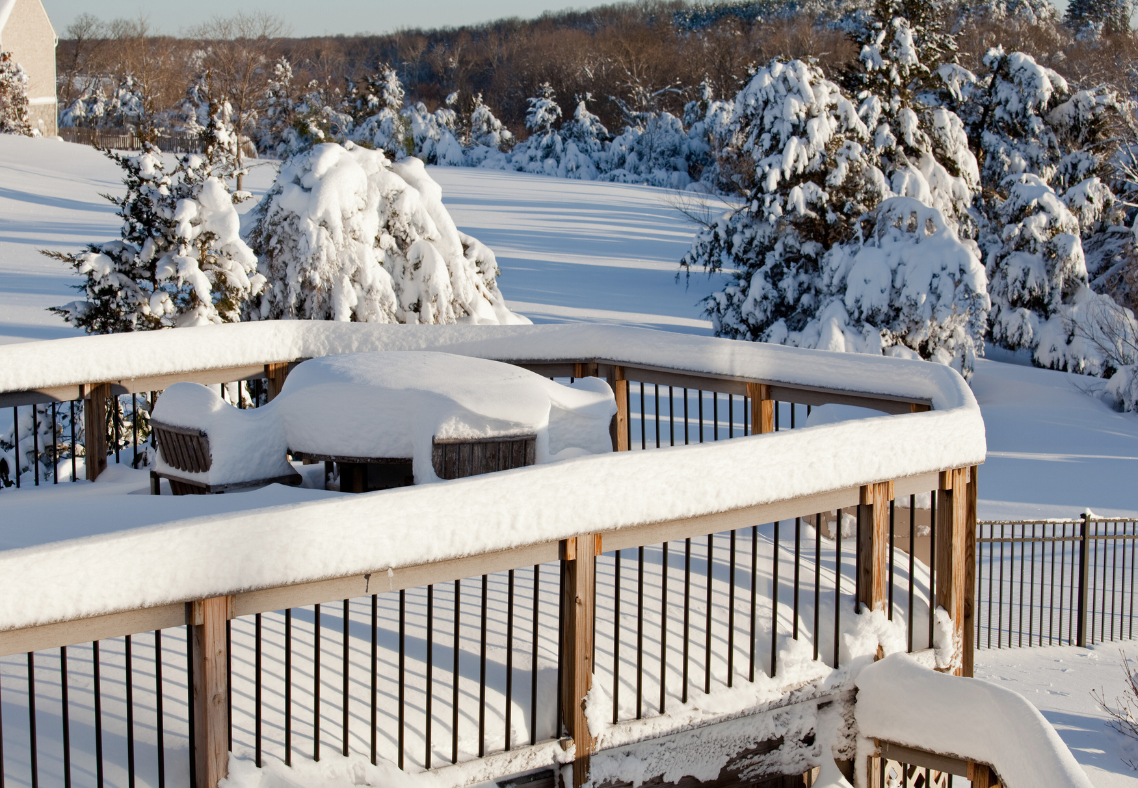 snow on deck How To Protect Your Deck From Snow Damage in Dayton, Ohio